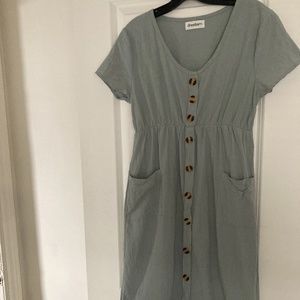 Dressbarn Button Up Dress with Pockets